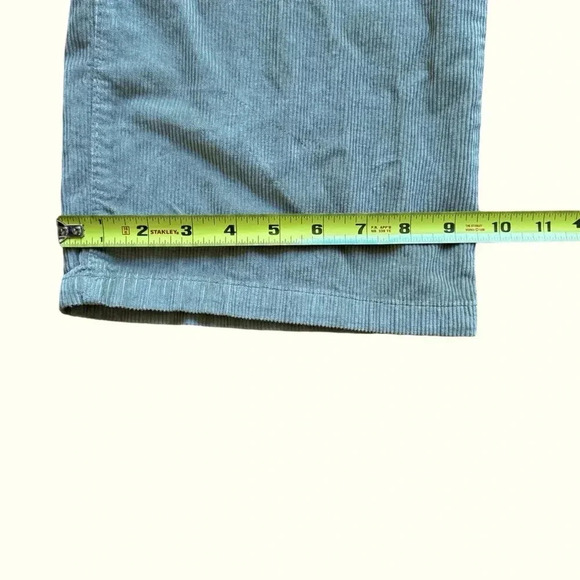 Zara Corduroy Green Pants Pull-on Wide leg Size 2 - Picture 6 of 9